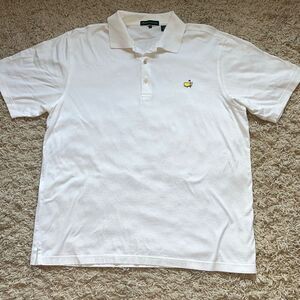 Augusta National Masters Polo Men’s XL Solid White 100% Pima Cotton EUC